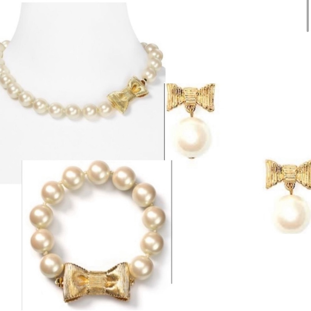 kate spade all wrapped up pearl bow bracelet